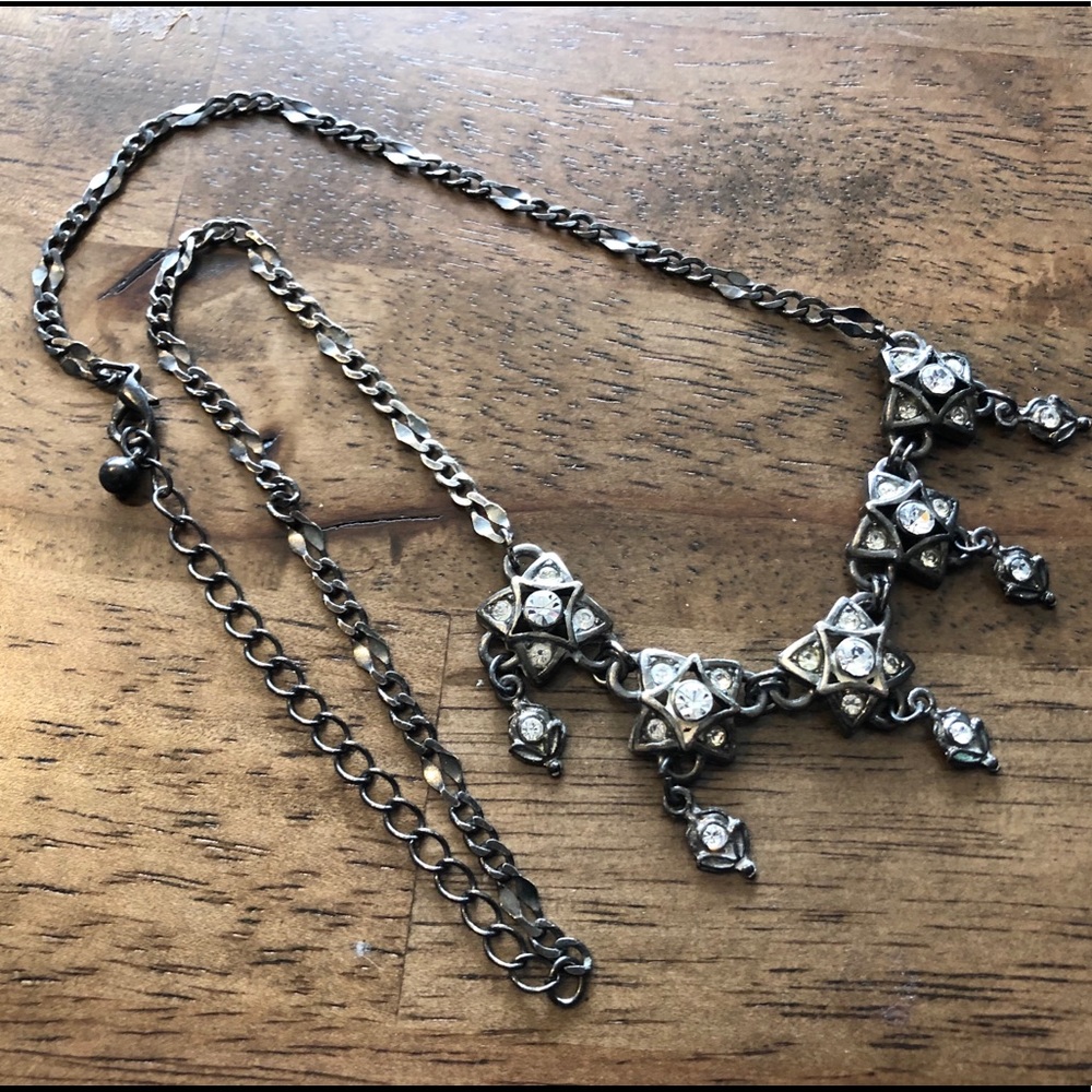 Vintage rhinestone teardrop necklace